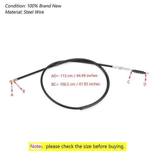 Clutch Cable Wire Line 22870-MGS-D31 for Honda NC700 NC700X/S NC750 NC750X/S - Picture 2 of 8