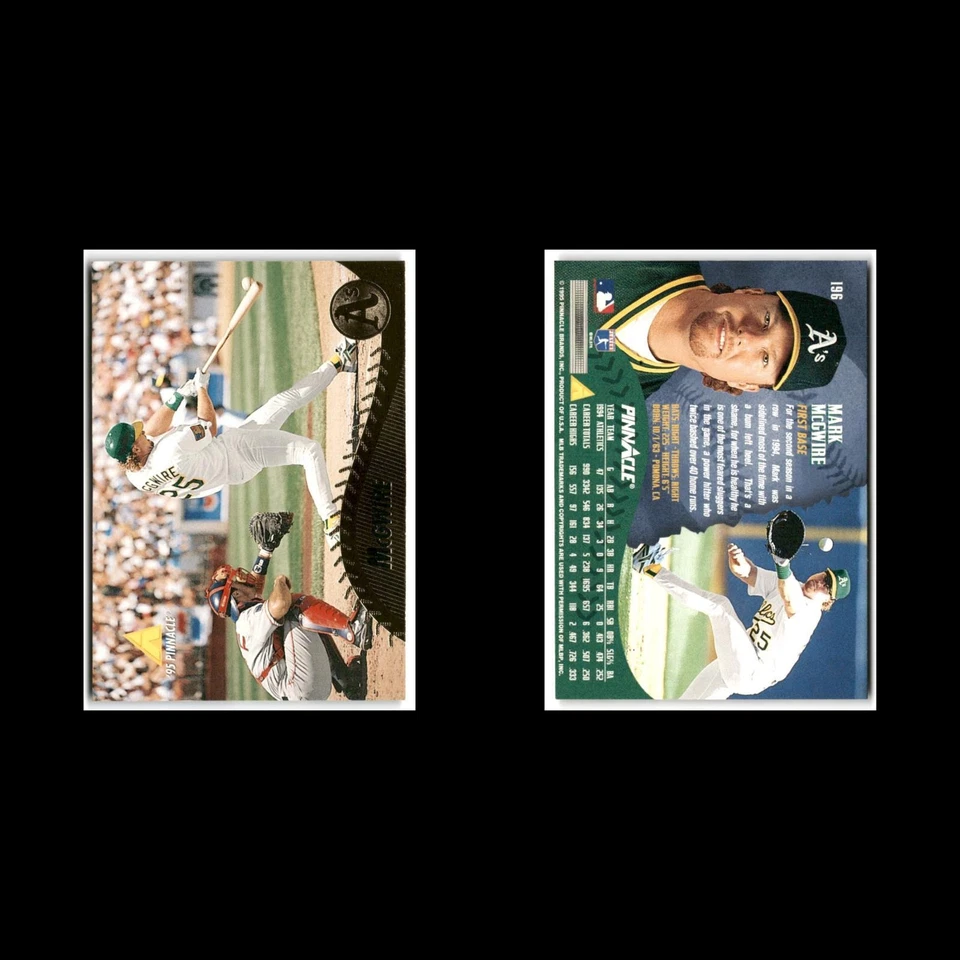 Mark McGwire #196 1995 Pinnacle Oakland Athletics Baseball Card MLB NM - Image 3 of 3