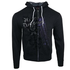 Unisex Harley Davidson Embroidery Graphic Charcoal Hoodie Sweatshirts Tops HJS 6