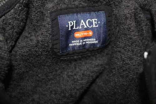 Place Boys Sweater Full Zipper Black and Gray Size XXL - Picture 2 of 4