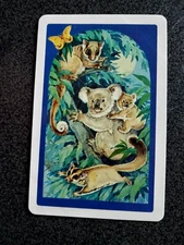 PLAYING CARD  SWAP CARD KOALA QUEEN OF SPADES