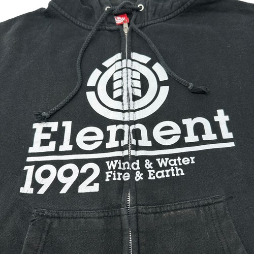 ELEMENT Black Full Zip Hoodie Skateboard Skater Goth Grunge Punk Size Small - Imagen 4 de 11