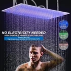 16x32inch Rain Shower Head High Pressure LED Rainfall Top Sprayer Ceiling Mount