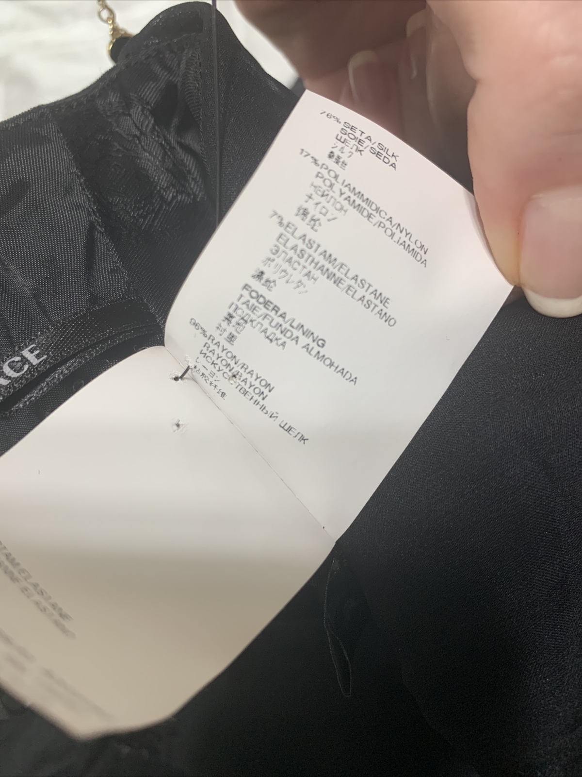 Versace Authentic Solid Black Silk Tank Knee Leng… - image 9