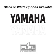 Yamaha Logo Premium Snowmobile Decal 2 Pack - Black or White