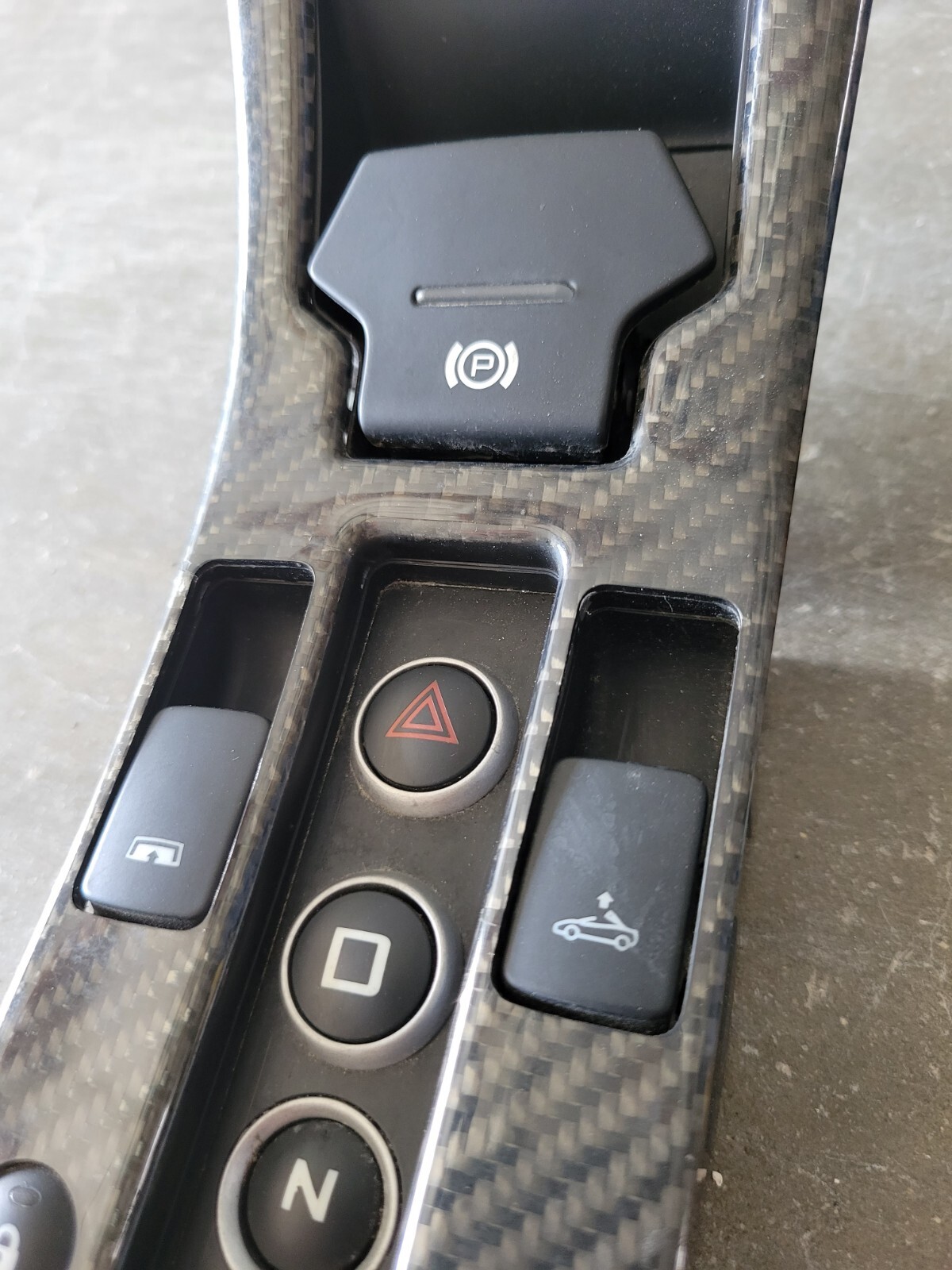 McLaren MP4-12C 650S Shift Control Switch Panel Carbon Fiber 11M2418SP OEM
