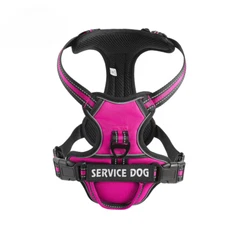 Nylon Dog Harness Vest Reflective Personalized Breathable Adjustable Pet Leash