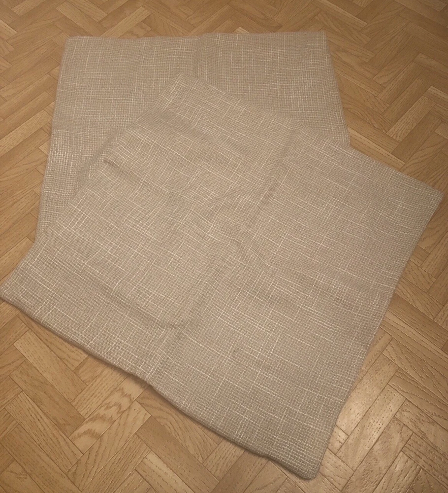 2 Kissenbezüge beige ca. 49 cm x 49 cm