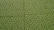 Fabric Joann NEW Dk. Green Three Leaf Clover on Fern Green 18" x 22" $2.25