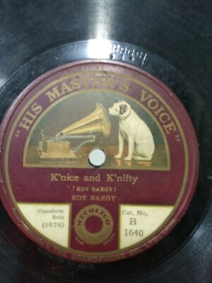 Roy Bargy Pianoforte Solo Pianoflage Rare 78 Rpm Record India VG+