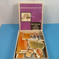 Vintage 1960's Instructo Activity Kit My Home  Family white 