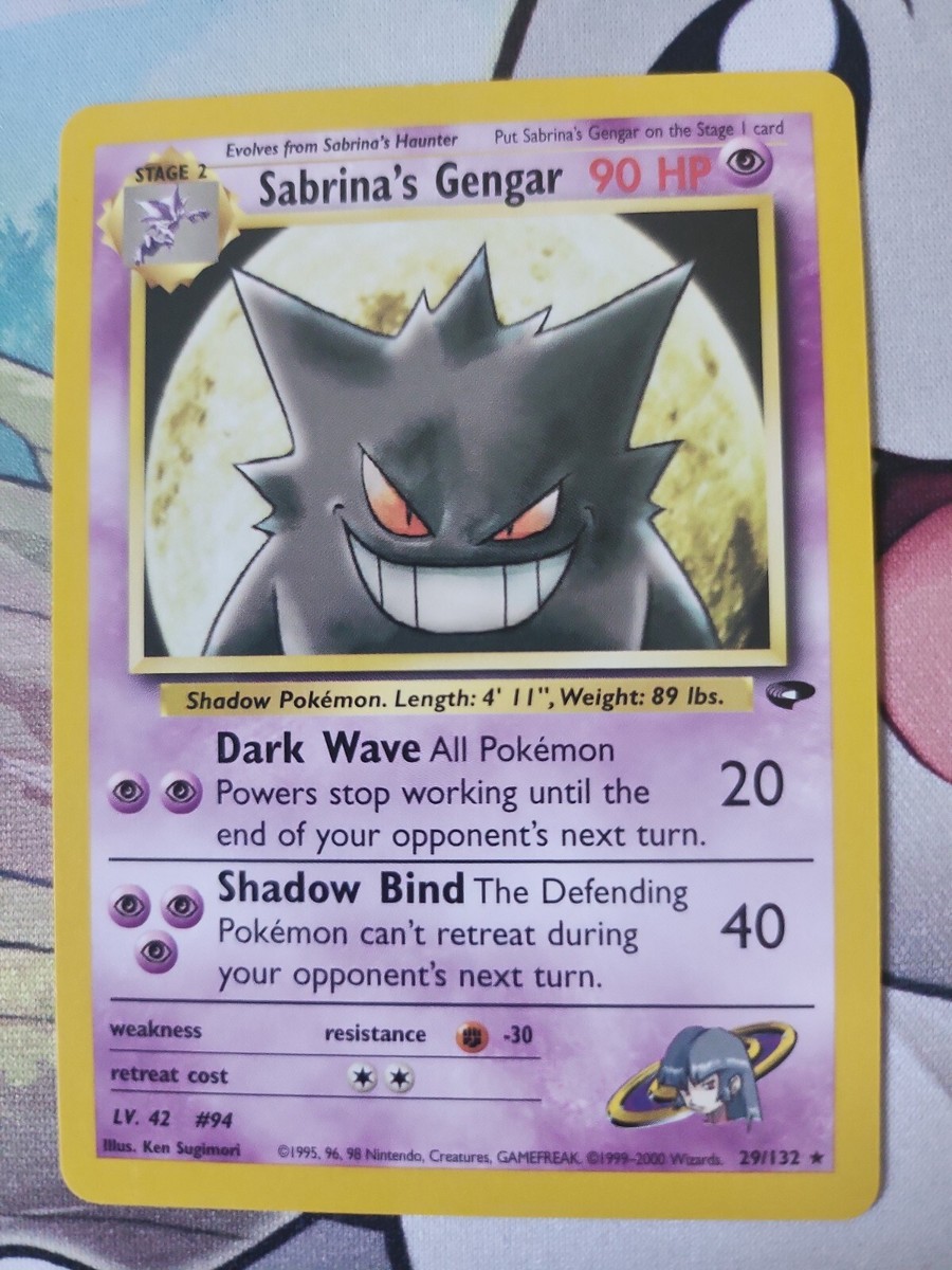 NM Pokémon TCG Sabrina's Gengar Gym Challenge 29 Regular