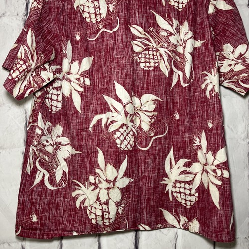 Camisa Hawaiana De Colección RJC Ltd Para Hombres XXL Grande Roja/Borgoña Floral Camisa Abotonada EE. UU. - Imagen 10 de 11