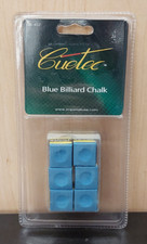NEW 6pc. BLUE POOL CUE TIP BILLIARD CHALK for Billiards, Carom, Snooker Games