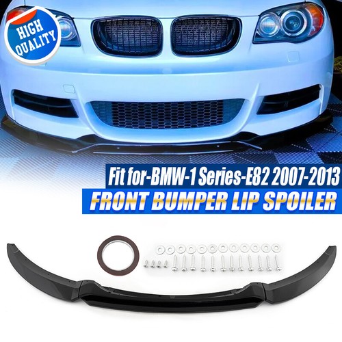 Parachoques delantero divisor brillo labial negro 2007-2013 para BMW Serie 1 E82 E88 M Sport - Imagen 5 de 16
