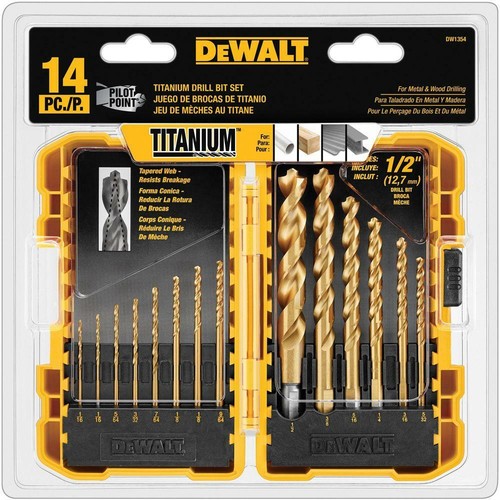titanium pilot point drill bit set (14 