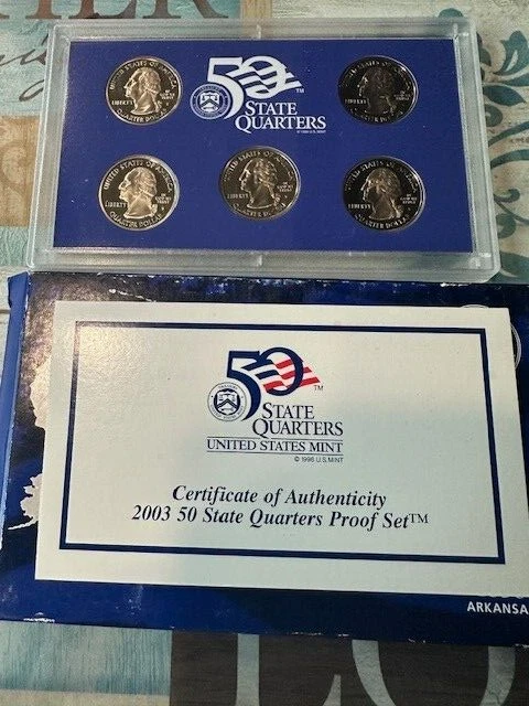 2003 State Quarters Proof Set - Illinois - AL - Maine - Missouri - AR - Image 3 of 4