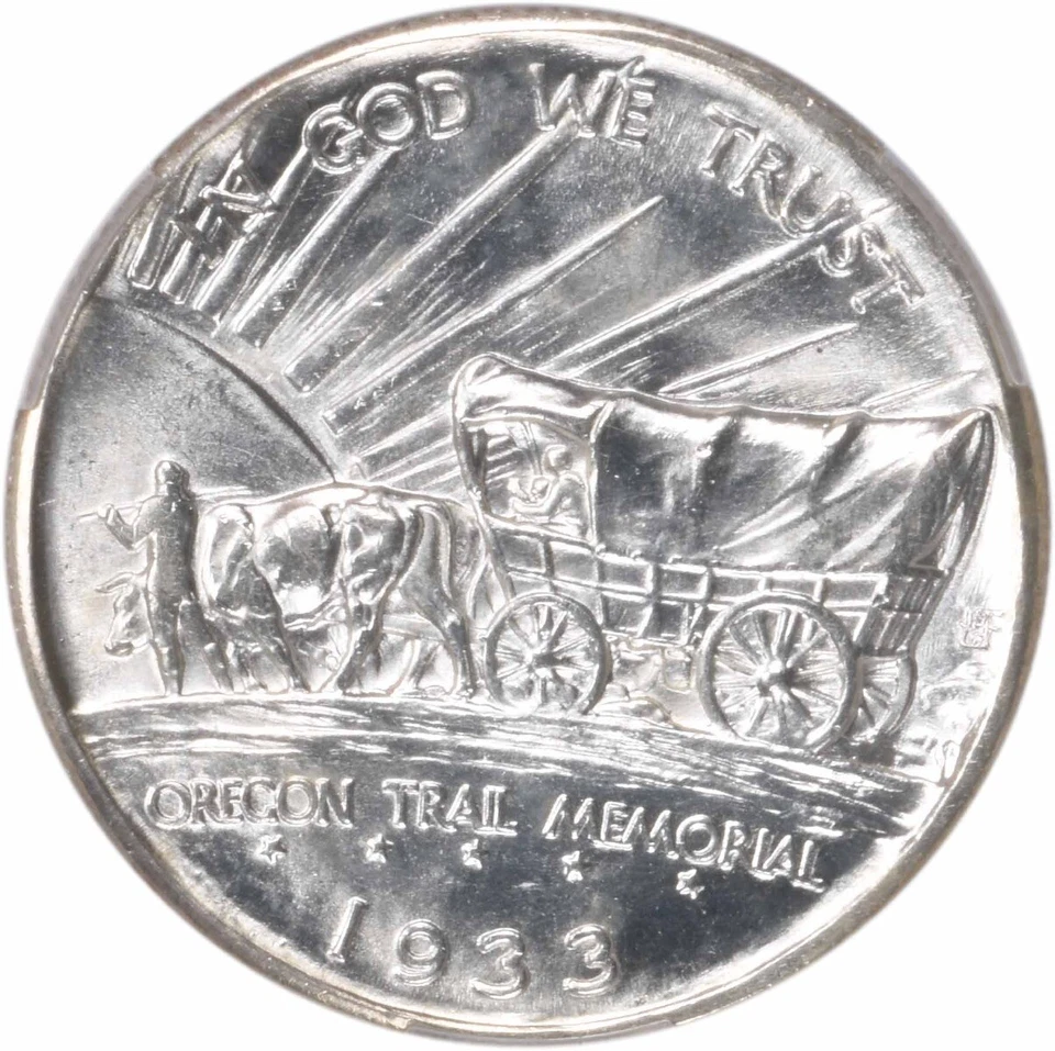 Oregon Commemorative Silver Half Dollar 1933-D MS65 CACG - Image 4 of 4
