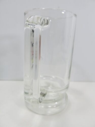 Vintage Walt Disney MICKEY MOUSE Clear Glass Beer Mug Cup with Handle - Picture 4 of 10