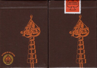 Ace Fulton's 10 Year Anniversary Brown Playing Cards Poker Size Deck USPCC New