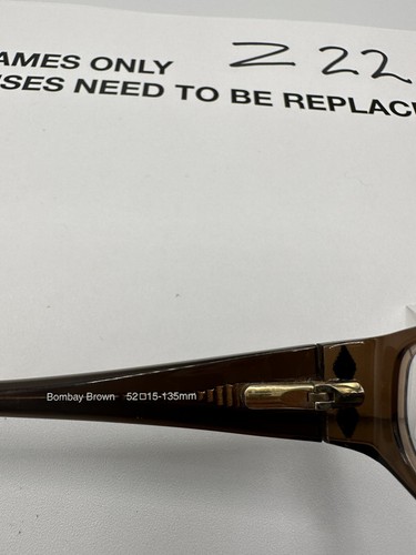 Nicole Miller Eyeglasses Malta 52-15-135 Bombay Brown Frames Only - Picture 4 of 6