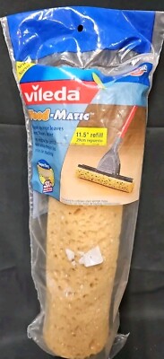 Vileda Wood-Matic Roller Mop Refill Sponge Sealed Package Vtg 2004 Fits O-Cedar 