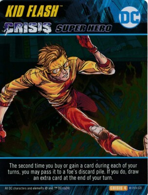 KID FLASH DC Comics Deck Building Game Oversized FOIL card CRISIS 4