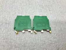Entrelec M4/6P Green Yellow Wire Terminal M46P Lot of 2 (TSC)