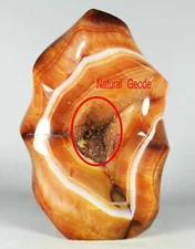 644g RARE Natural flame Red Carnelian agate Crystal Freeform from Madagascar