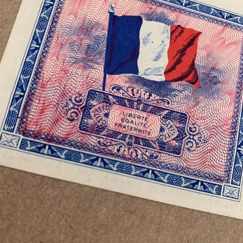 WW2 Banconota Francese 2 Franchi 1944 (Valuta Occupazione Alleata) Francia Banconota Seconda Guerra Mondiale - Foto 3 di 4