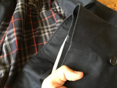 値下げ BURBERRY ブルー レインウェア サイズ2 大きいサイズ BURBERRY BLUELABEL バーバリー ロングコート