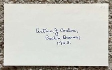 Art Jocko Conlon signed card - Braves debut 1923