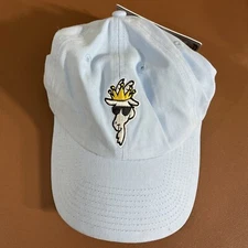 New Goat USA Brand White Strapback Hat/Cap OSFA Embroidered Logo