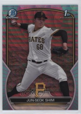 2023 Bowman Chrome Prospects Aqua & Pink Vapor Refractor /125 Jun-Seok Shim 0sn6