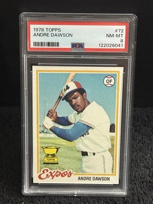Andre Dawson 1978 Topps #72 PSA 8 HOF