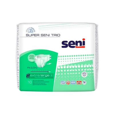 6x Seni Super Trio Inkontinenzhosen, Größe S-XL - 10 Stück - XL | Packung (10