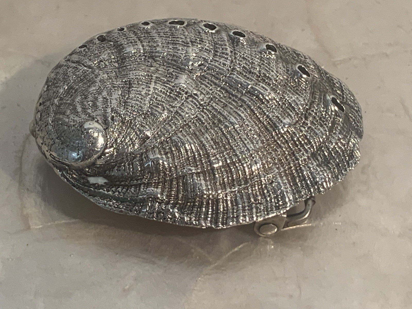 Solid Sterling Silver ABALONE Sea Shell BELT BUCK… - image 10