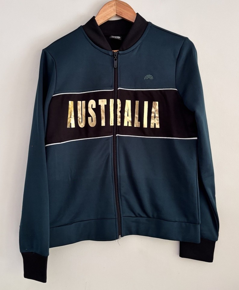 Brave Soul Leisure Ladies Jacket Size S Small Logo Australia Green Bomber Monash