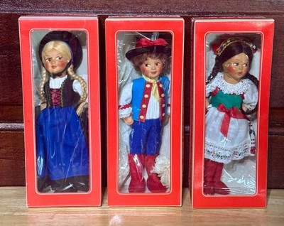 3 Baitz dolls, 1960s,  Switzerland and the other 2 ''Ungarn'' which means Hungary