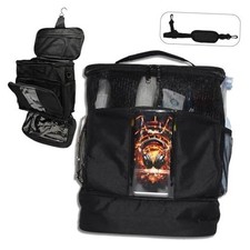 Large Mesh Shower Bag,Portable Shower Tote,Hanging Toiletry Bag for Black