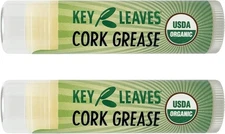 Set of 2 Key Leaves Organic Cork Grease for clarinet, saxophone, bass... 