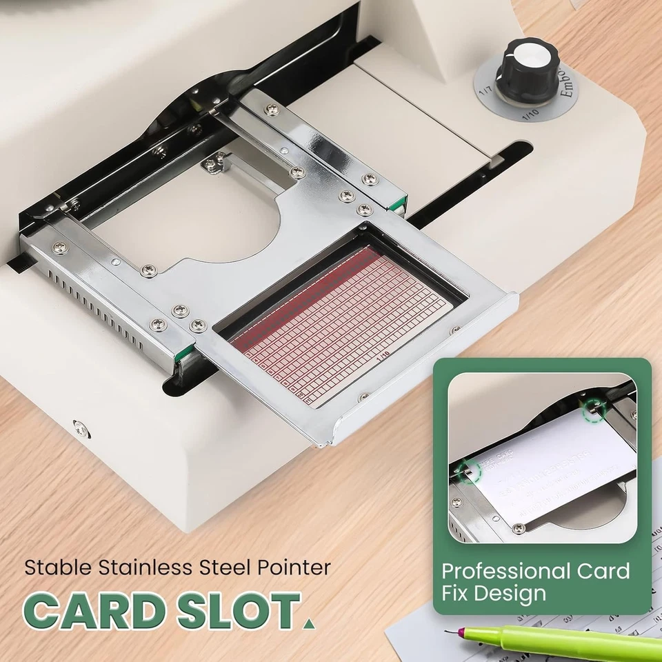 Embossing Machine 72-Characters Card Embosser Printer Code ID PVC Stamping Credi - Image 3 of 4