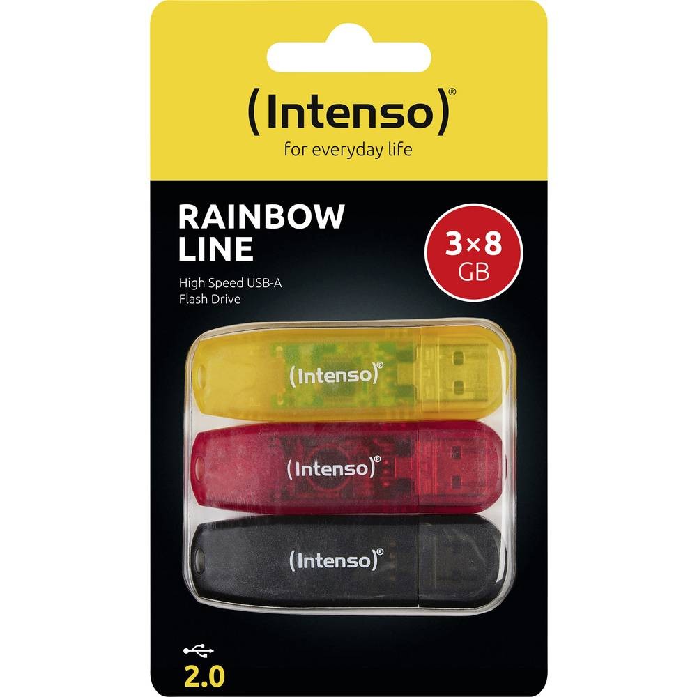 Clé USB 2.0 Intenso Rainbow Line 8 Go pour stocker et transférer vos cours de fac