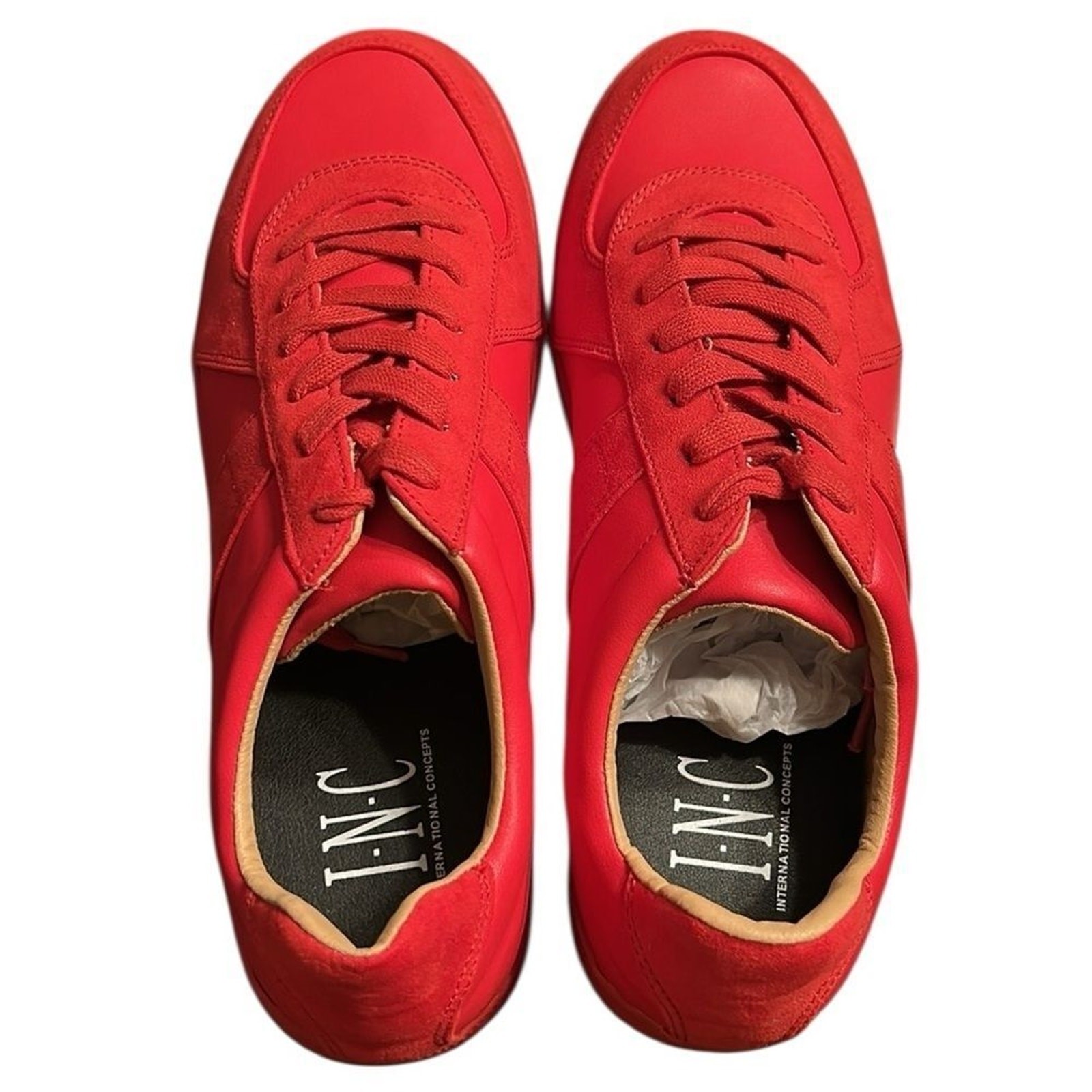 I.N.C International Concepts Padded Red Lace Up Sneakers (Size 11M)