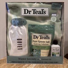 Dr Teal's Winter Serenity Limited Edition 4-pc Bath Gift Set With Cozy Blanket