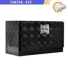 14 x 12 x 24 ’’Black Aluminium Underbody Truck Tool Storage Box w/T-Handle Latch