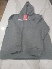 The North Face Men's Pullover Hoodie Gray With Company Logo XL