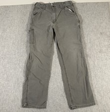 Carhartt Carpenter Pants 34 31x31 Light Brown Dungaree B151 LBR Distressed