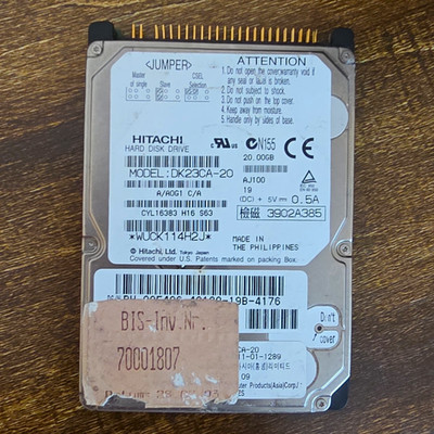 Hitachi DK23CA-20 2,5 Zoll PATA/IDE interne Laptop-Festplatte 20 GB 4200