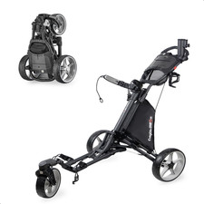 Caddytek Caddylite One Swivel V8 Golf Push Cart - 3 Wheel Lightweight Folding